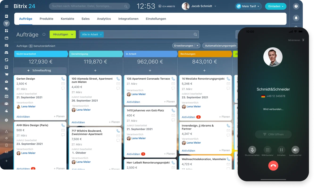 Bitrix24 CRM für Autohäuser